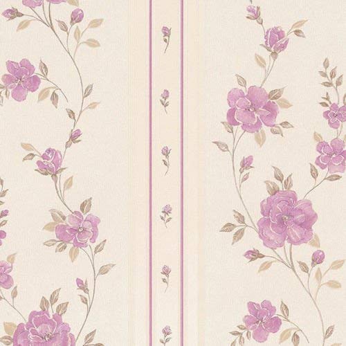 galerie-24 Md29442 – Impressions Seide Floral Beige, Rosa Galerie Wallpaper