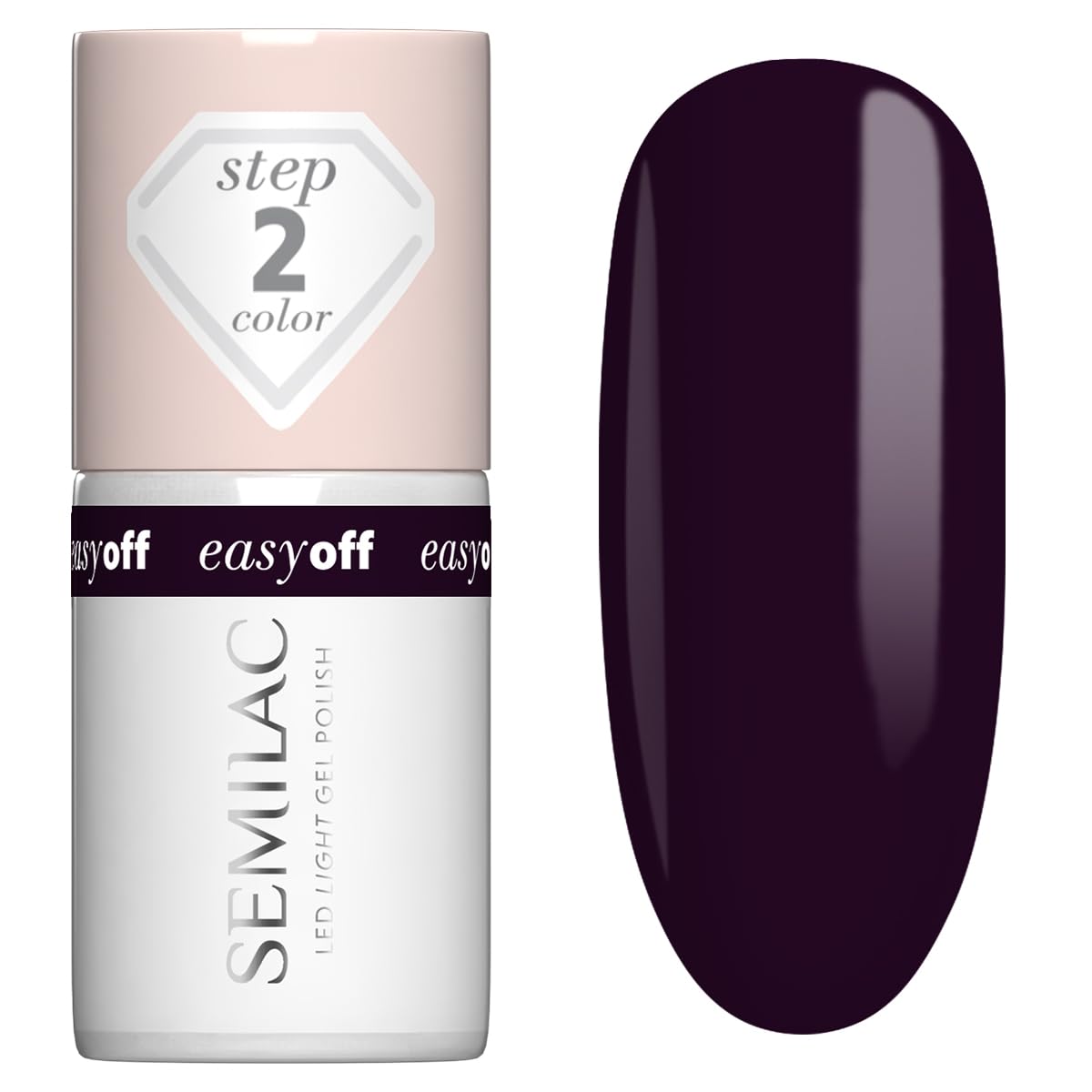 Semilac Easy Off LED Light L21 Berry on Top Nail Polish 7 ml