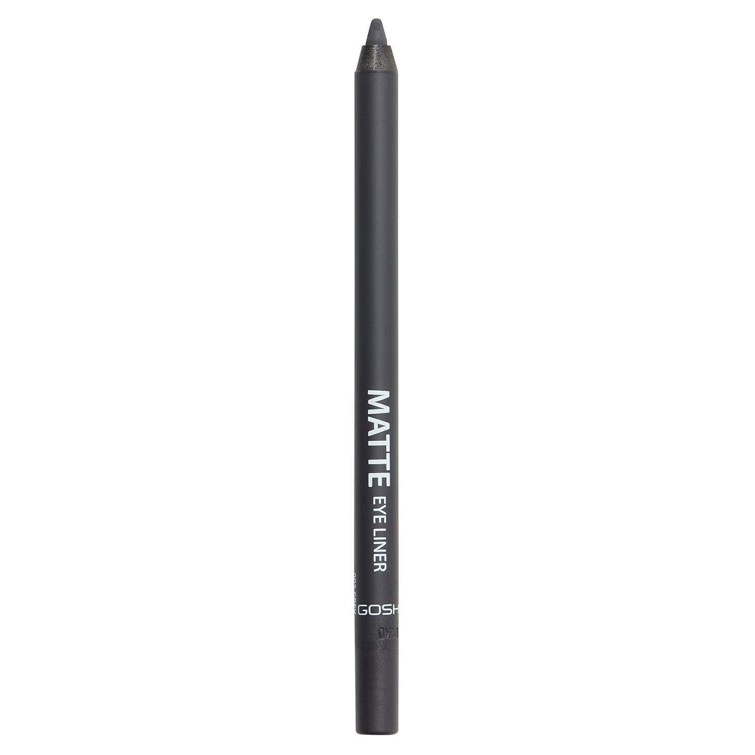GOSH Matte Eyeliner in Cool Grey, Creamy Soft Texture for Easy Application, High Coverage, Ideal for Smokey Eyes, Perfect with Mascara, Vegan & Fragrance-Free, 003 Grey
