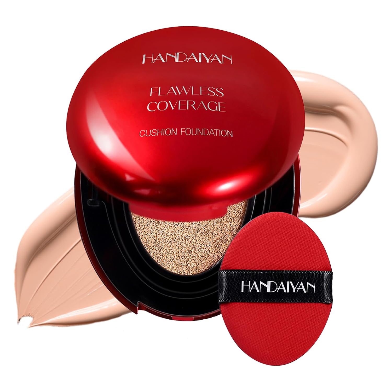 EONFAVE Air Cushion Foundation, Full Coverage, Long Lasting Liquid Foundation for Soft and Flawless Foundation Make-Up, Moisturising, Waterproof Cream Texture Foundation, Even Skin Tone
