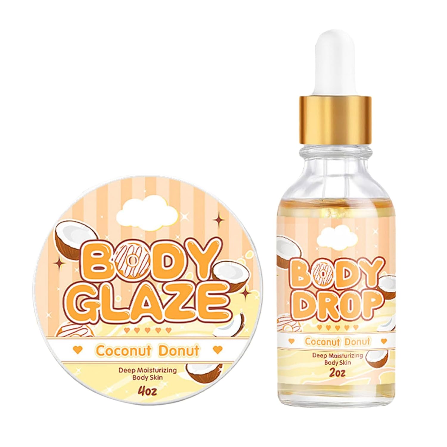 Generic Body Oil Strawberrys Body Oil Body Lotion Fruity Sweet Taste Body Butter Nourishing and Moisturising Body Butter for Men and Women (2-Piece Set) 60 ml kRA415 (B, 13 x 13 x 6 cm)