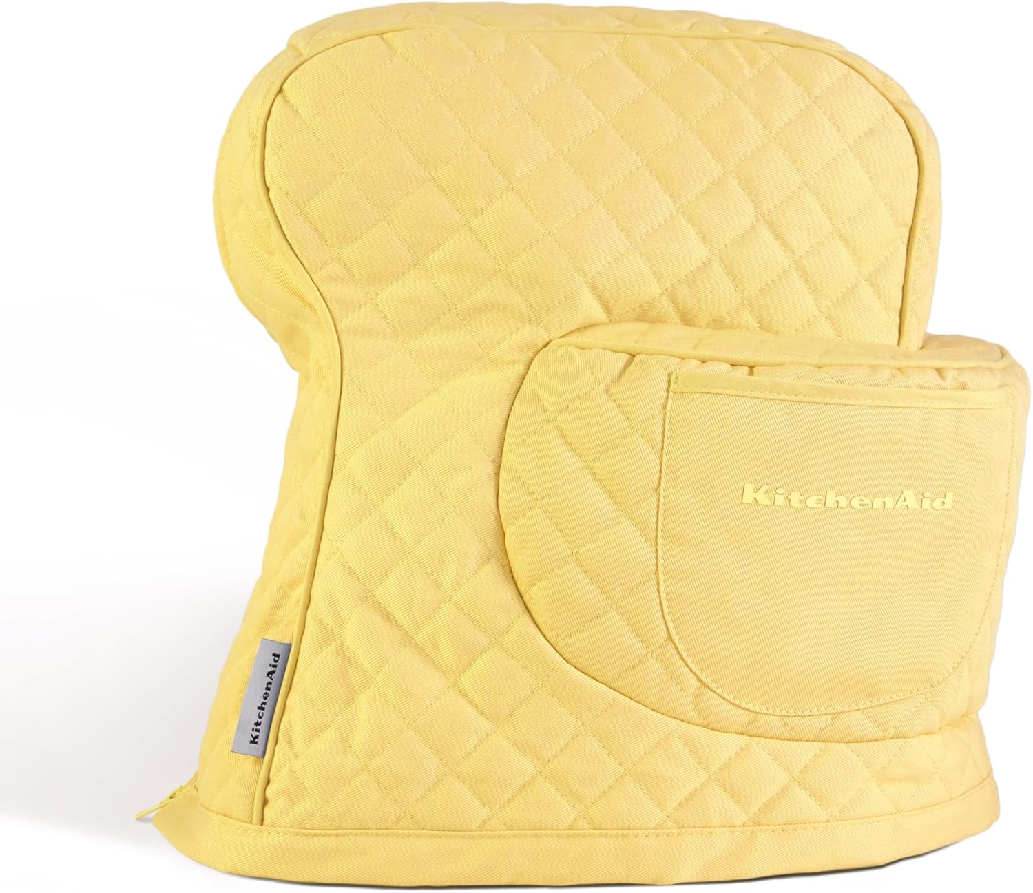 KITCHENAID 100% Cotton Quilted Blender Cover with Storage Bag, 14.5\" x 18\" x 10\", Butter Yellow