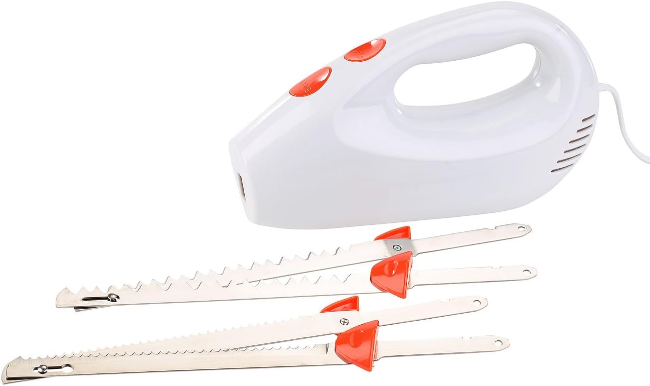 Rosenstein & Söhne Electric Knife: Electric Knife with 2 Stainless Steel Double Blades & Safety System, 180 W (Electric Kitchen Knife, Electric Knife Catering, Professional)