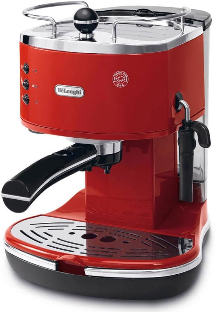 De'Longhi Store De\'Longhi ECO 311.R Icona Vintage Coffee Machine, Red