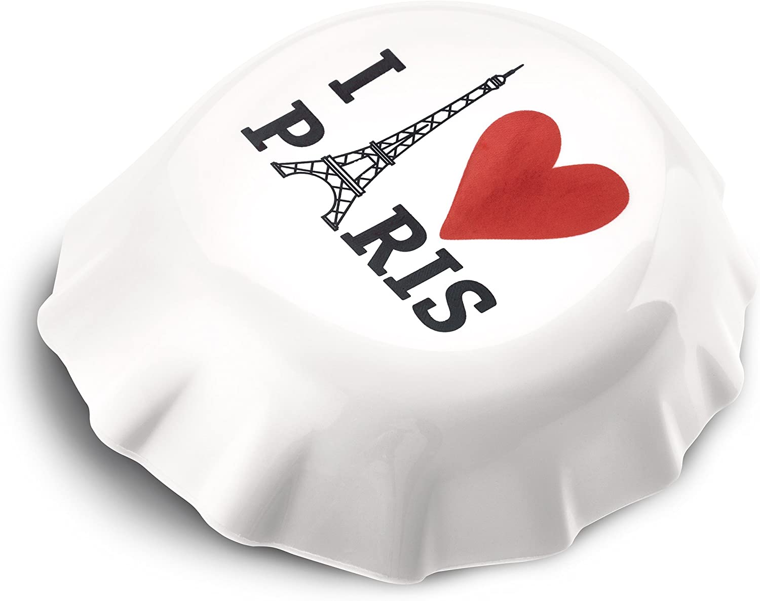 Koziol Design I Love Paris Bottle Opener, Bottle Opener, Bottle Opener, Plastic, white/black/red, 3776525
