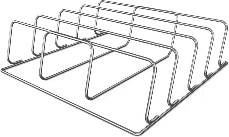 Ninja Woodfire XL Rib Rack for Grilling up to 4 Full Racks of Ribs, Easy to Wipe Clean, Official Accessory, Compatible with Ninja Woodfire XL BBQ Grill OG850 / OG901, Black, XSKOGXLRBRKEU