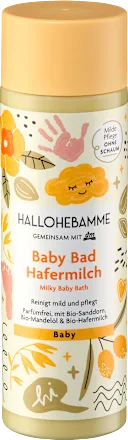 HALLOHEBAMME Baby bath with oat milk, 200 ml