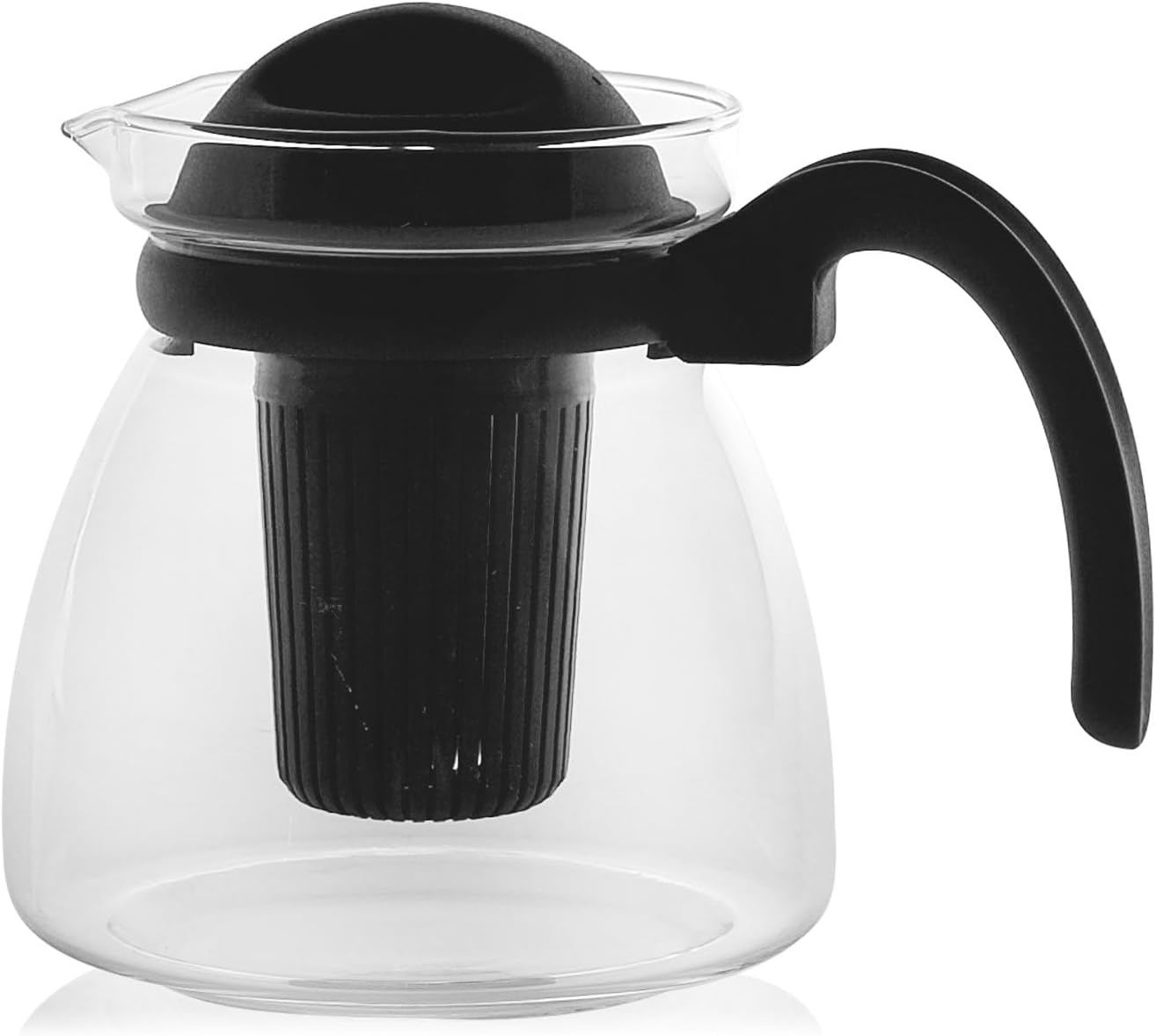Thermal glass teapot with plastic filter, 1.25 lt.