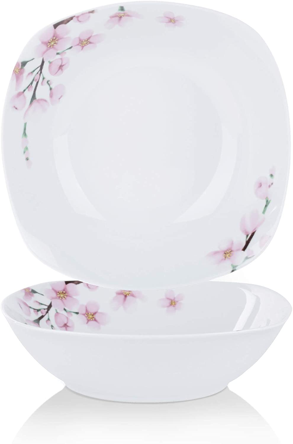 Veweet \'Annie\' Porcelain Dinner Service Set, 18 / 36-Piece Crockery Set, 20 / 40-Piece Breakfast Service Set, 24 / 48-Piece Dinner Service Set, 30 / 60-Piece Table Service Set