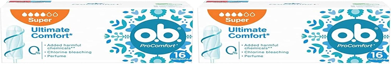 o.b. Store whether. OB Pro Comfort Tampons Super - Pack of 16 (Pack of 2)