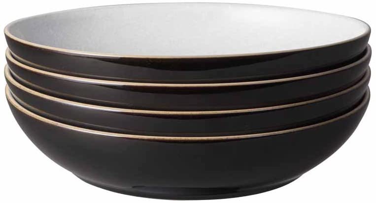 Denby Elements Pasta Bowl, Set of 4, Black
