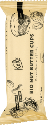 KoRo Nussbutter Cups Cashew Erdbeere (3 Stück), 39 g