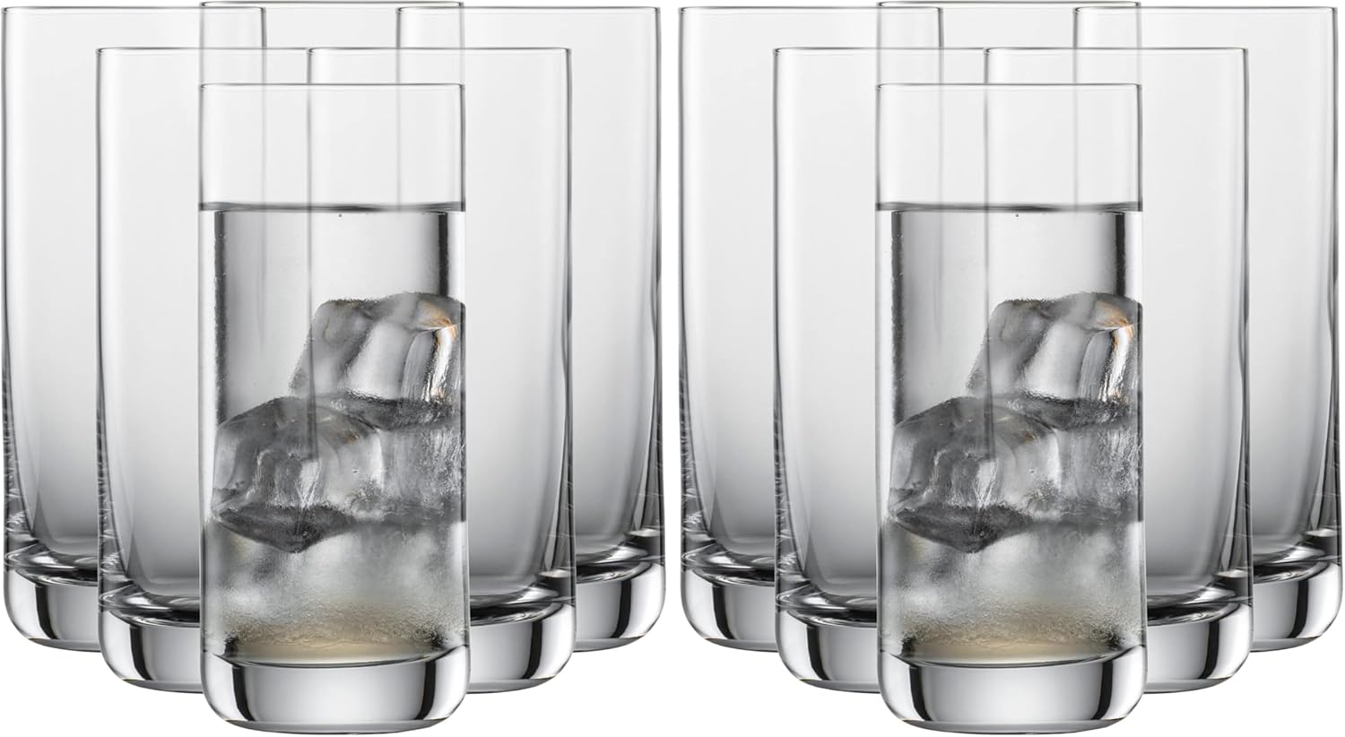 Schott Zwiesel Simple Long Drink Glasses (Set of 6), Straightforward Drinking Glasses for Long Drinks, Dishwasher Safe Tritan Crystal Glasses, Made in Germany (Item No. 123665) (Pack of 2)