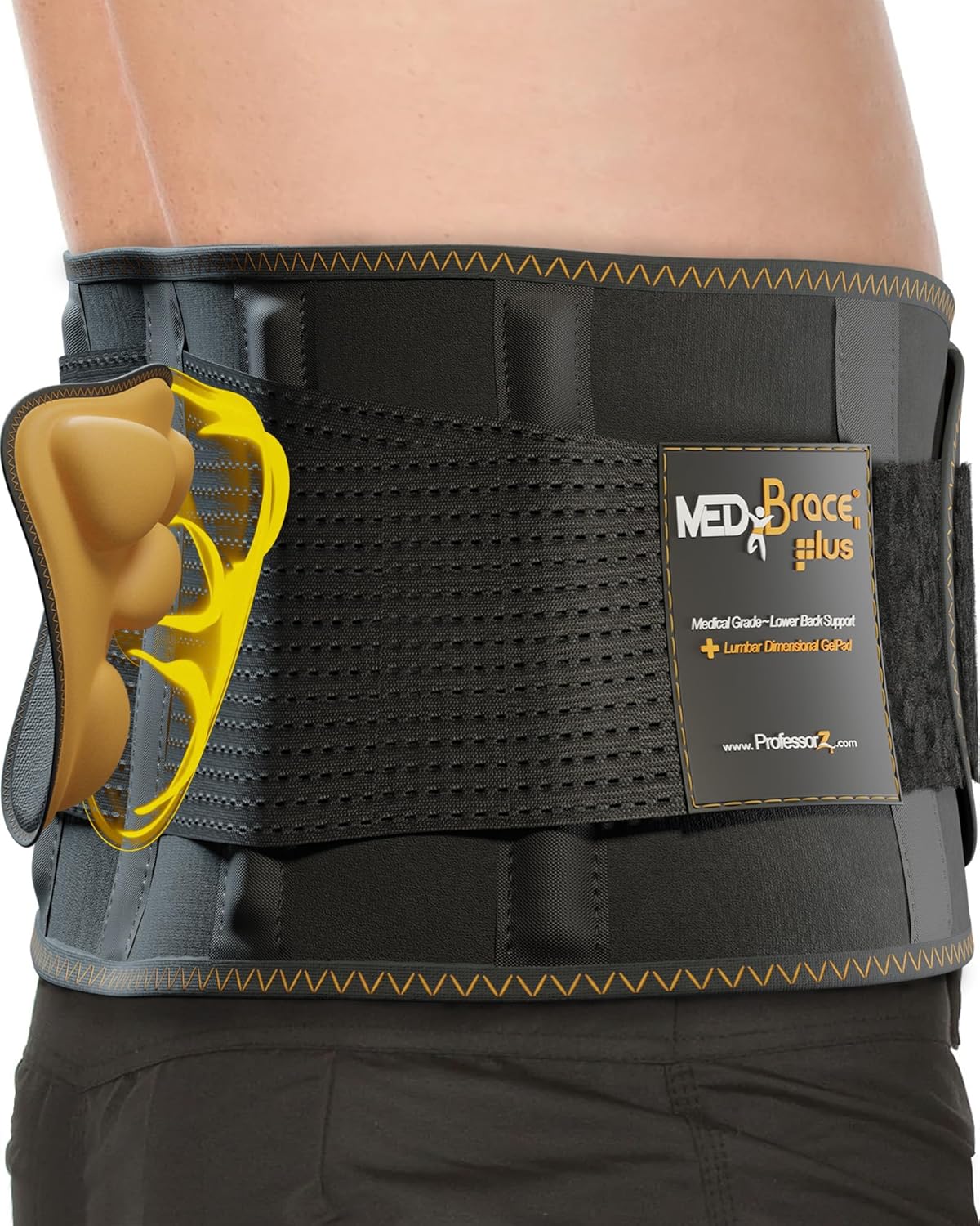 MEDiBrace Store MEDiBrace Back Support Belt Back Brace Lumbar Support for Back with Support Struts & Double Pull Straps - Pain Relief for Sciatica Herniated Disc Scoliosis Removable 4D Lumbar Pad