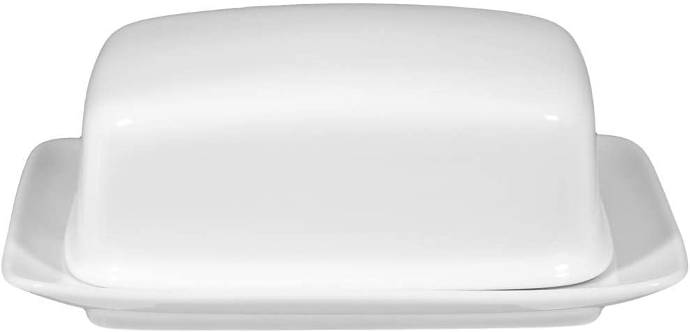 Seltmann Weiden Rondo / Liane White Plain Butter Dish 1/2 Pfd
