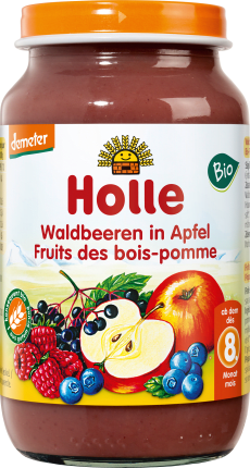 Holle baby food Fruits wild berries in apple from the 8th month, demeter, 220 g
