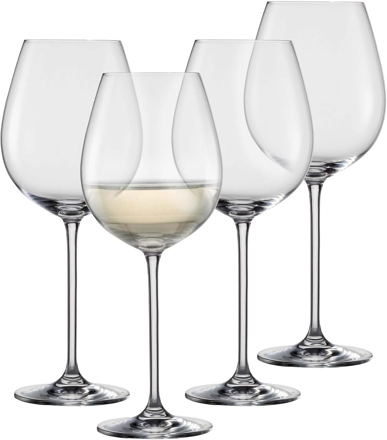 SCHOTT ZWIESEL Allround Vinos Wine Glass (Set of 4), Graceful Wine Glasses for Red and White Wine, Dishwasher Safe Tritan Crystal Glasses, Made in Germany (Item No. 130011), Crystal