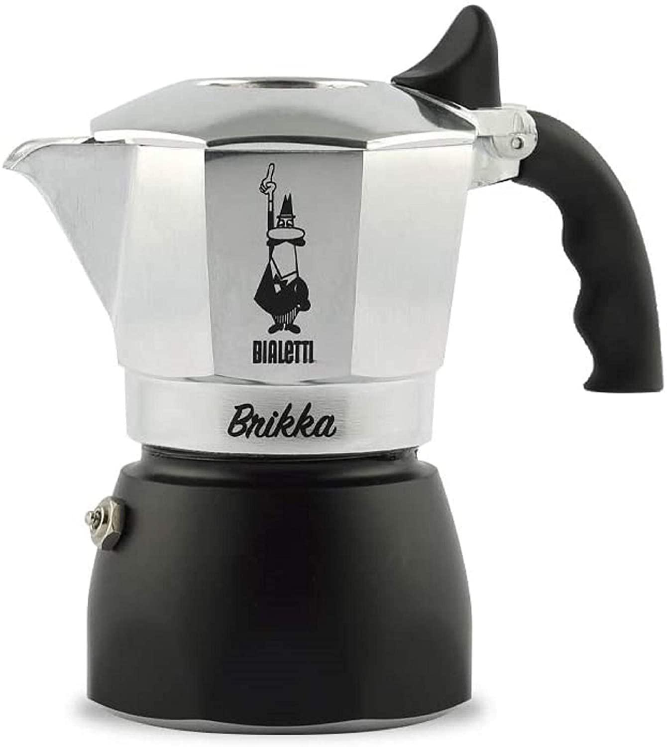 Bialetti Brikka, aluminum, 2 tazze, new version