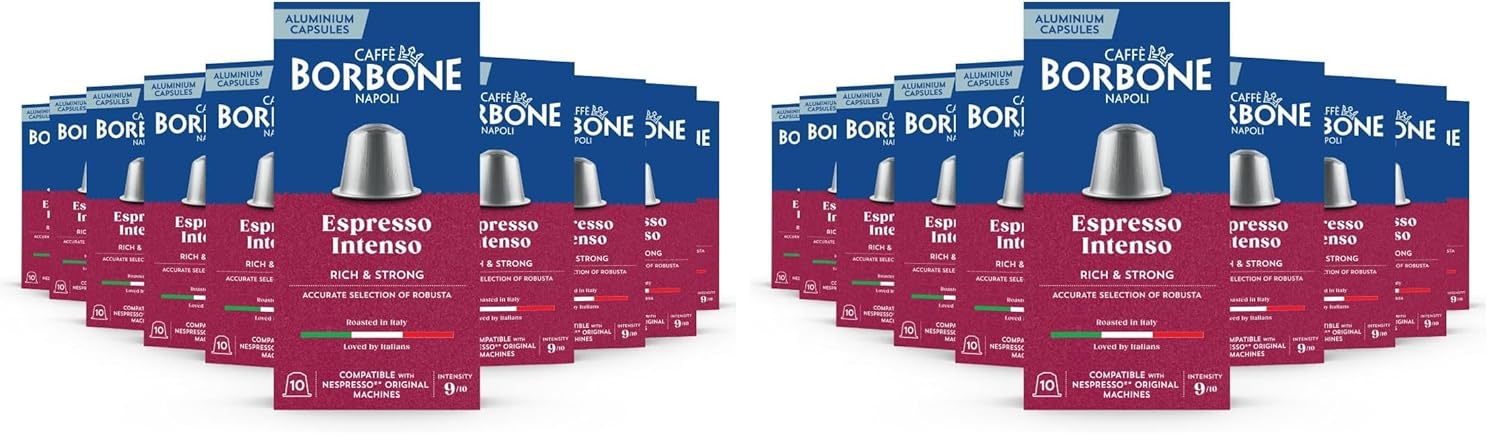 Caffee Borbone Espresso Intensity 9/10 Nespresso Compatible 10 Coffee Capsules (Pack of 2)