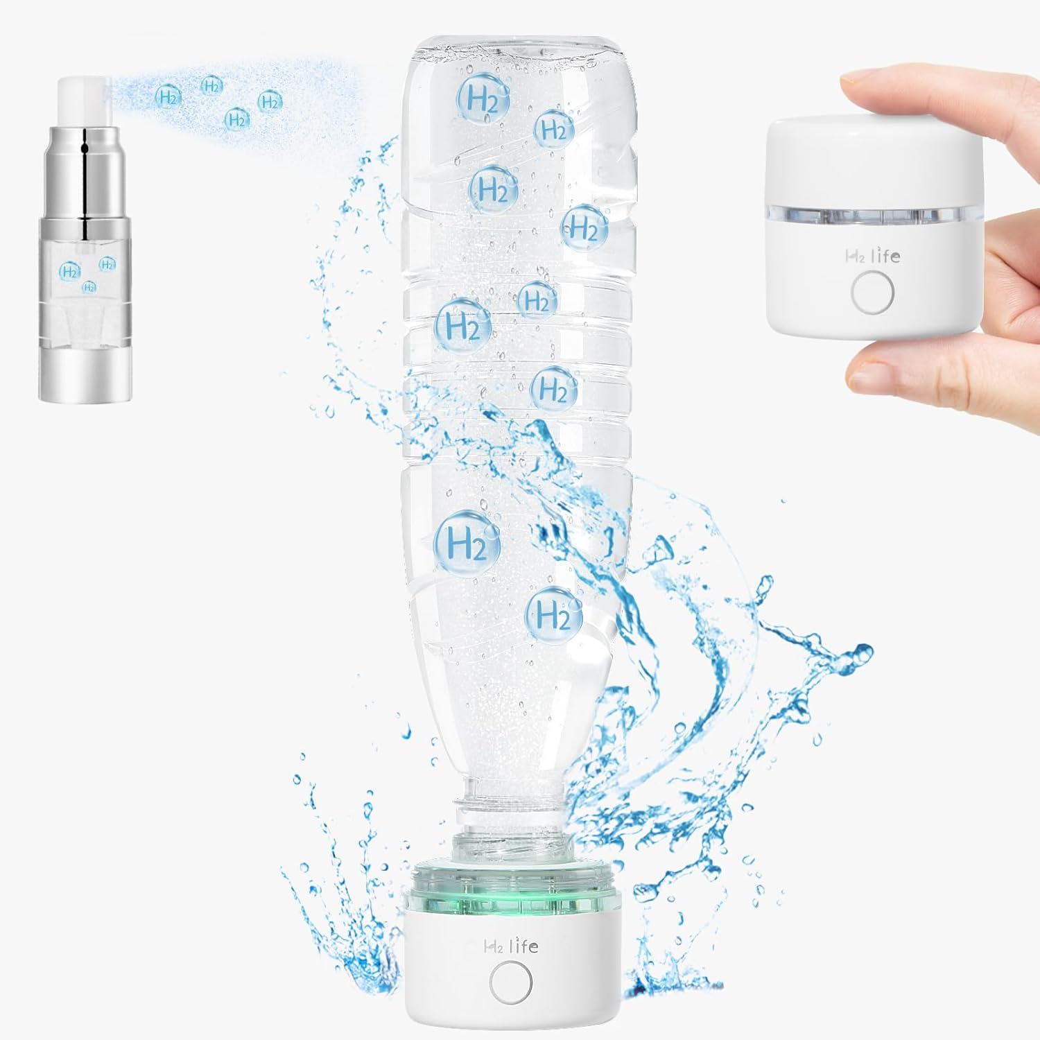 Hydrogen Water Generator SPE PEM Technology, Water Ioniser, Hydrogen Water Bottle Generator, Hydrogen Water Machine (White)