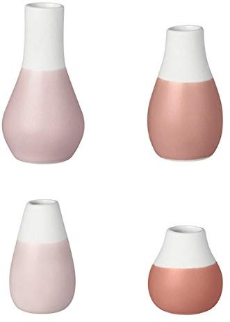 Rader Mini Pastel Vase Red, Set Of 4