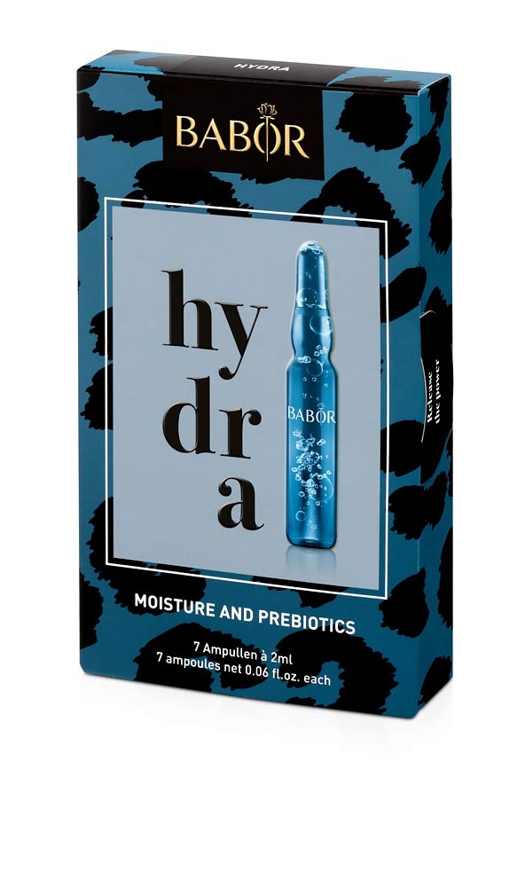 BABOR Ampoule Concentrates Hydra, with Hyaluronic Acid, for Extra Moisture and More Radiance, Against Dryness Wrinkles, 7 x 2 ml
