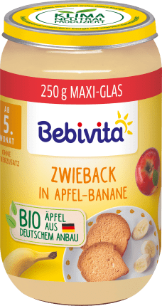 Bebivita Fruit & Cereal Rusks in apple-banana, from the 5th month, 250 g