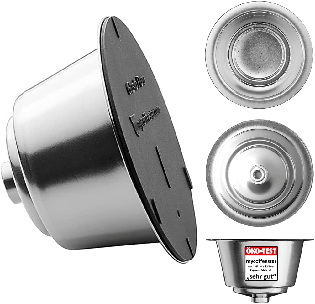 mycoffeestar Endlessly Reusable Refillable Coffee Capsule for Dolce Gusto® with Measuring Spoon A Real Swiss Innovation!