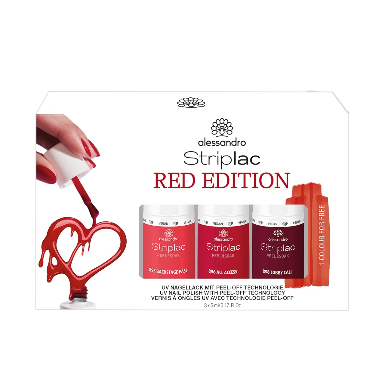 alessandro STRIPLAC RED COLLECTION COLOR SET