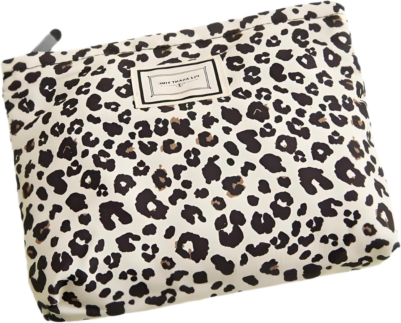 Vimmvid Leopard Print Bag for Women Large Capacity Leopard Bag Canvas Makeup Cosmetic Bag Toiletry Bag Women, Leopard pattern, Fashion
