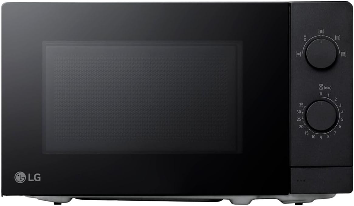 LG MS2082H Microwave 20L 700W 5 Power Levels Defrost Easy Clean Child Safety Compact Safe White
