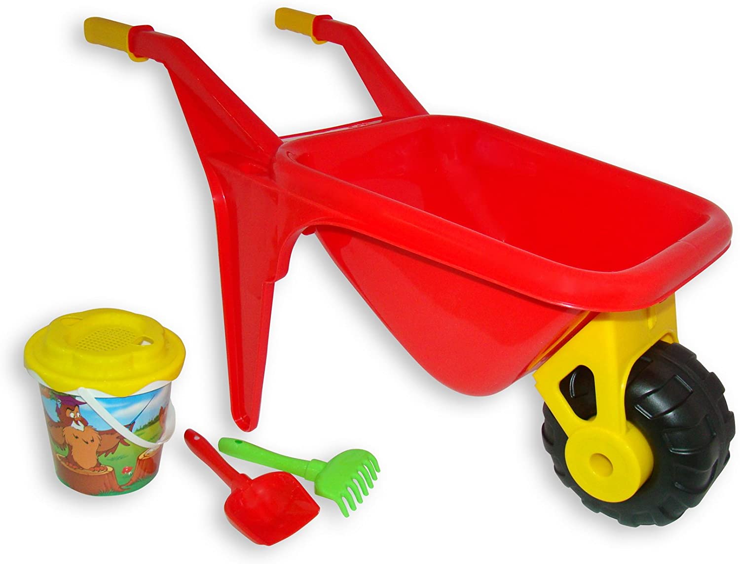Polesie 41692 No 453 Big Wheelbarrow Plus Decorated Bucket Set