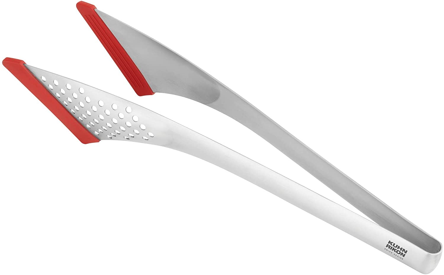 Kuhn Rikon Soft Edge Large Stainless Steel Tongs , Red