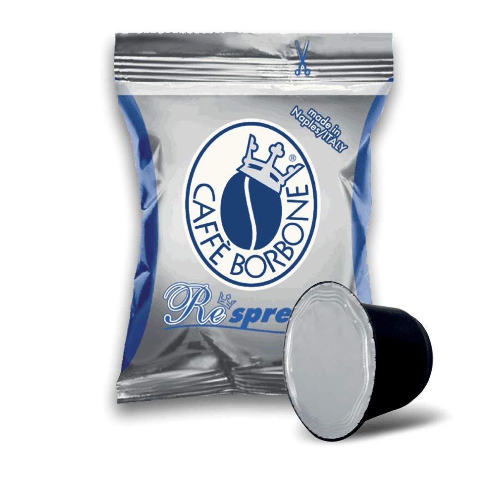 Caffé Borbone 1000 Espresso Capsules Borbone Respresso, Blue, Compatible with Nespresso.