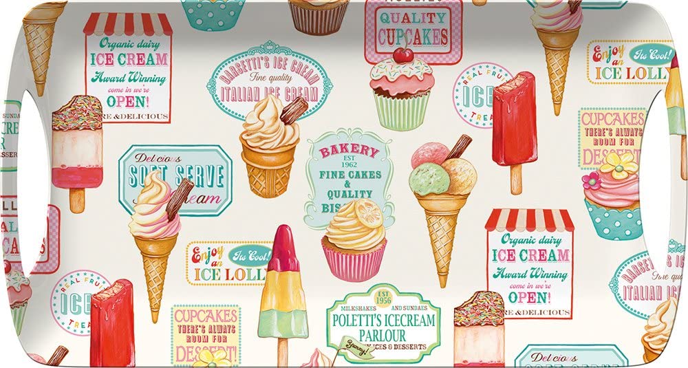 Creative Tops Retro Treats 50 \'s Vintage Style Small Luxury Handled Tray, Multi-Colour