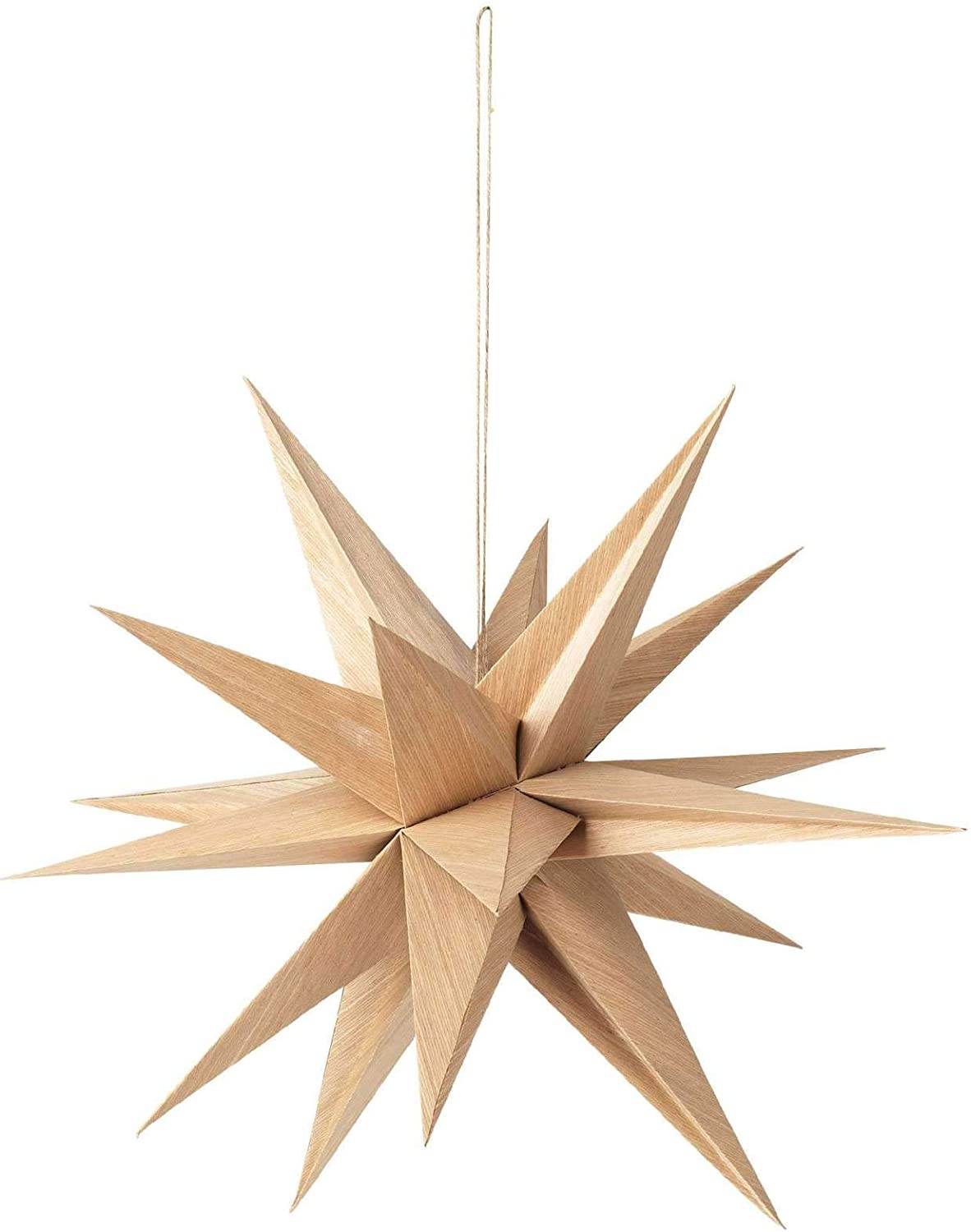 broste Copenhagen Venus Decorative Star Natural Wood Diameter 55 cm