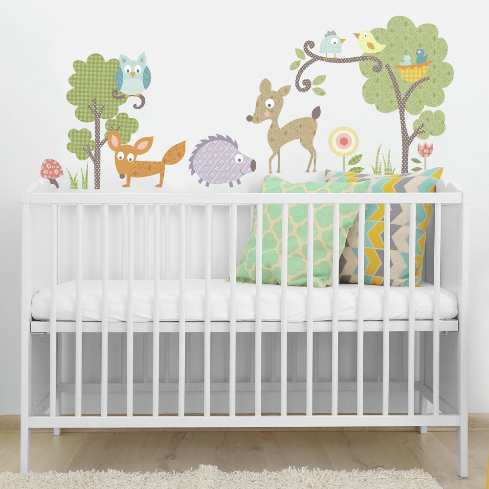 Roommates Repositionable Childrens Wall Stickers - Woodland Animals