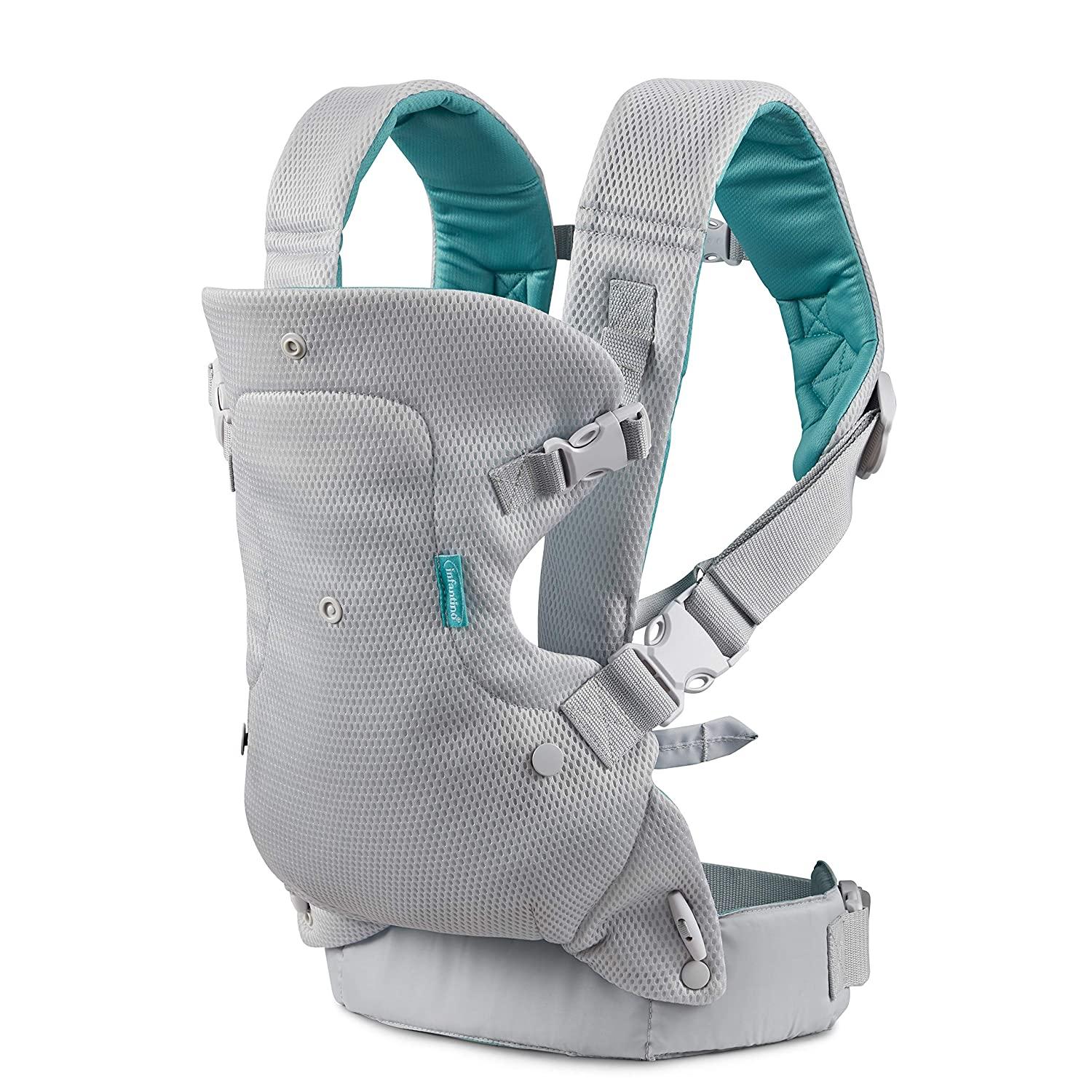 Infantino Flip Light & Airy 4-in-1 Baby Carrier - Ergonomic Baby Carrier with 4 Carrying Positions - For Infants and Toddlers from 3.6 - 14.5 kg