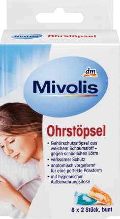 Mivolis Earplugs, 16 pcs