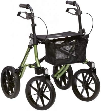 Dietz TAiMA XC Rollator with PU Tyres for Adults in Green Aluminium