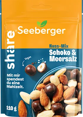 Seeberger Nut mix, chocolate & sea salt, 110 g