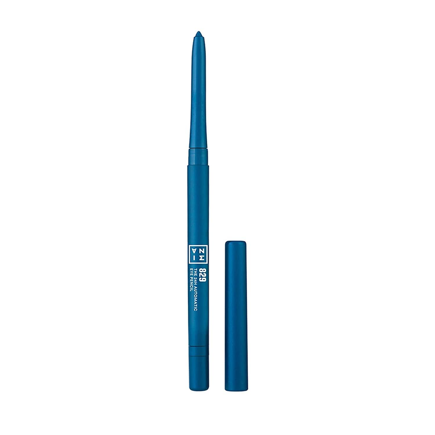3ina MAKEUP - Vegan - Cruelty Free - The 24h Automatic Eye Pencil 829 - Automatisch Einfahrbar Augenstift - Langhaltende Definition - Wasserfest - Hochpigmentiert - Blau, 28 g, ‎blau