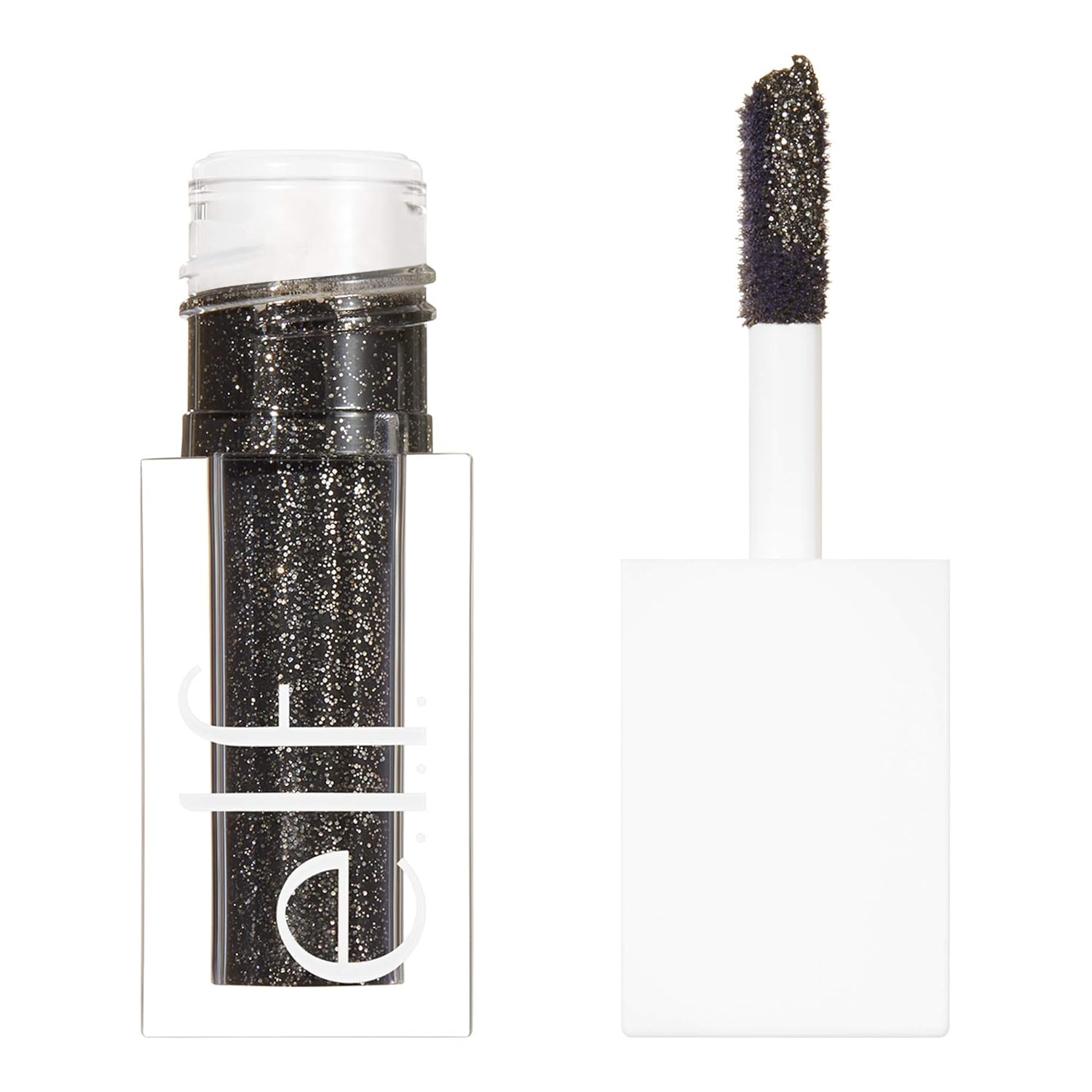 e.l.f. e.l.f. Liquid glitter Eyeshadow Long Lasting Quick Dry Opaque Gel Based Formula Creates Highly Effective MultidiMensional Eye Optics Black Magic 3ml