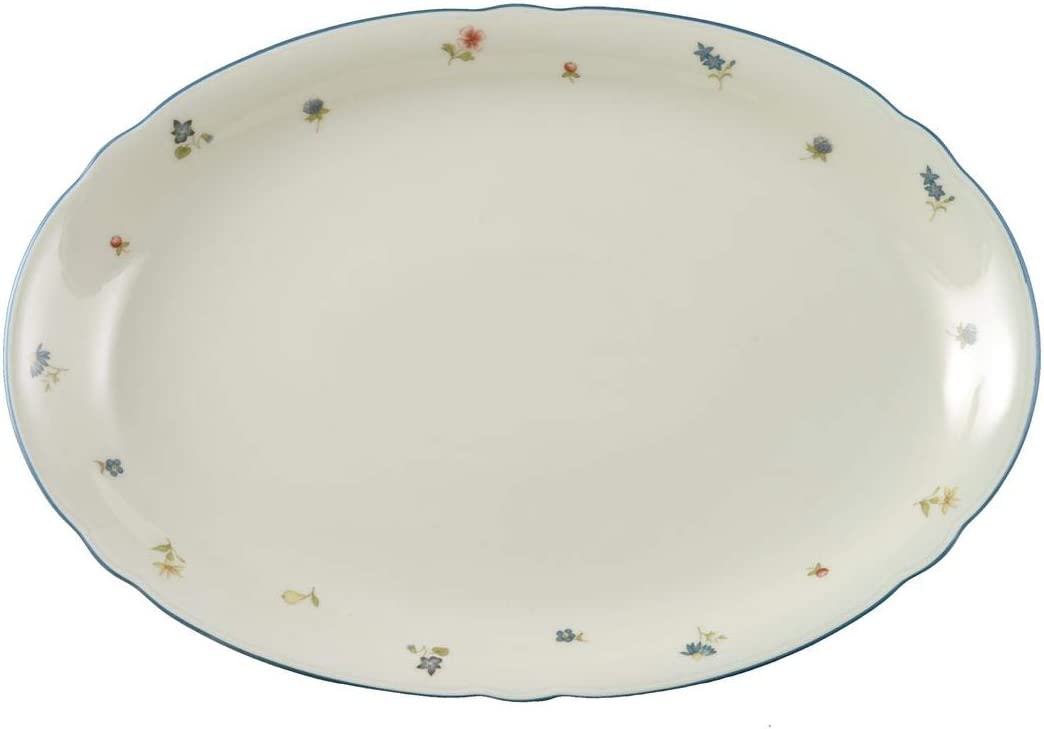Seltmann Weiden 001.294554 Marieluise Scattered Flower Serving Platter Oval Multi-Coloured