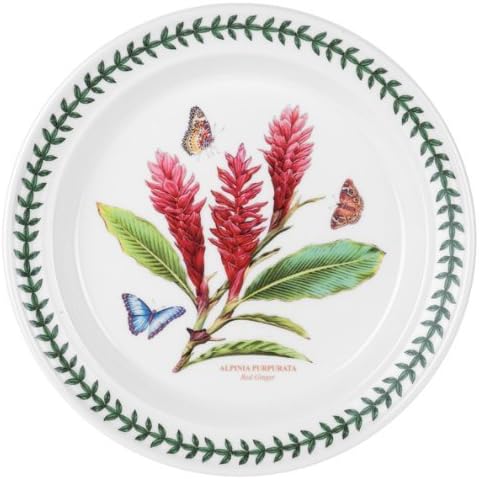 Portmeirion Exotic Botanic Garden Dinner Plate with Red Ginger Motif by Portmeirion