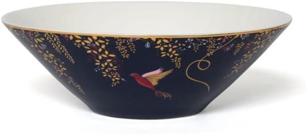 Portmeirion Sara Miller Chelsea Collection Navy Medium Salad Bowl Boxed
