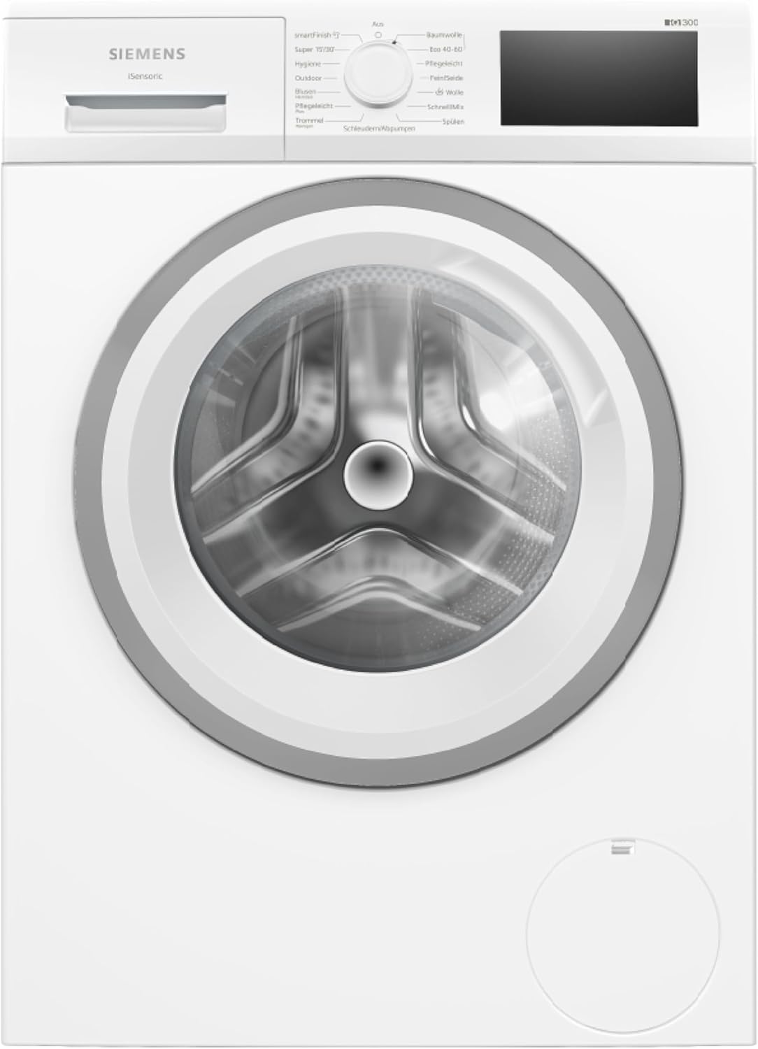 Siemens WM14N12A iQ300 Washing Machine, Front Load with 9 kg Capacity, 60 cm, 1400 rpm, SpeedPack L, smartFinish, Outdoor Program, LED Display, White