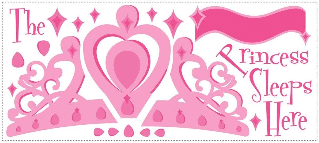 Roommates Repositionable Childrens Personalisable Wall Stickers Princess Sl