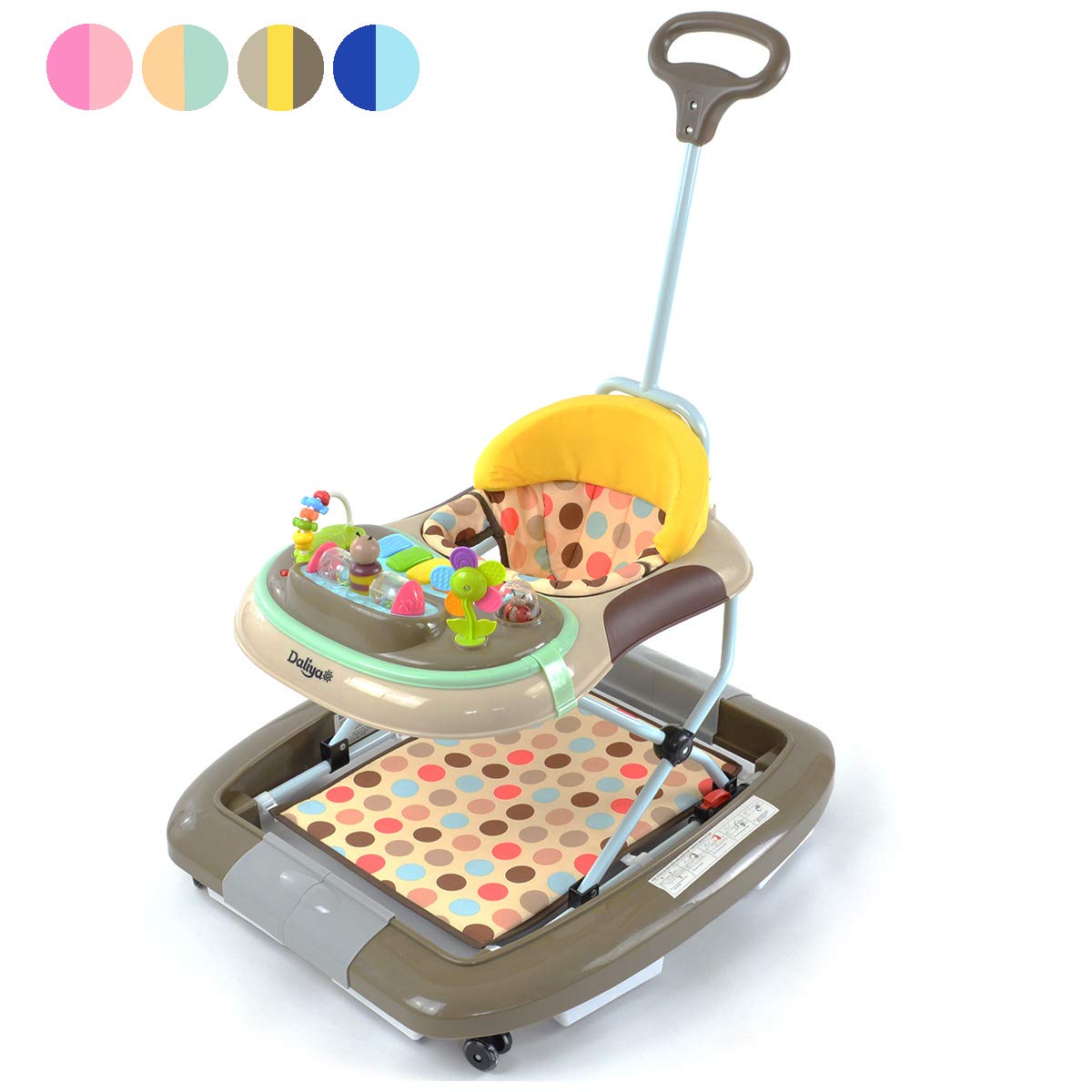 Daliya Bebistep 4-in-1 Baby Walker in Various Colours x-large Brown/Grey/Yellow
