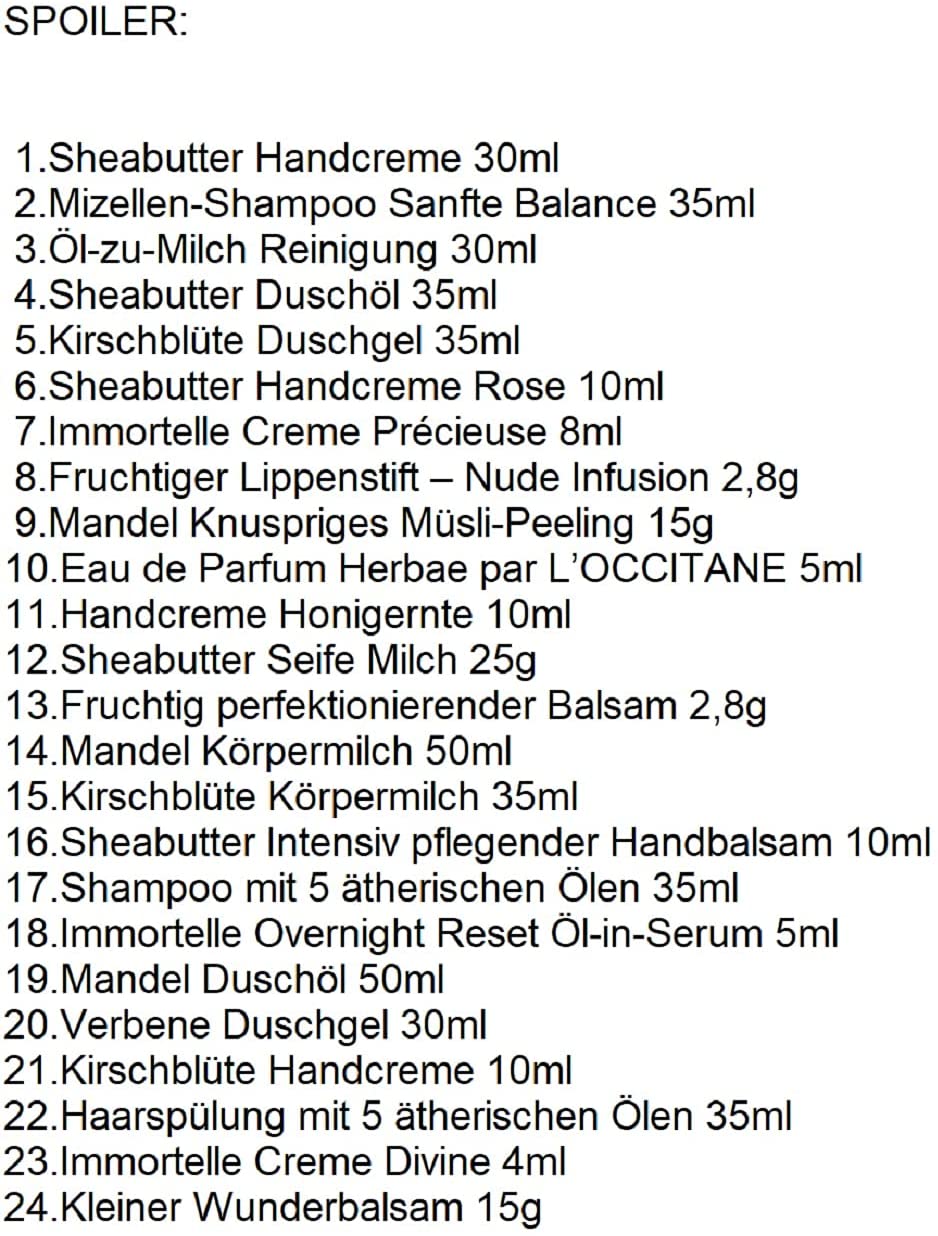 Loccitane Advent Calendar 2021 Beauty Premium Women\'s Cosmetic Advent Calendar, 24 Gifts Value €300, Care Christmas Calendar Women, Advent Calendar Ladies